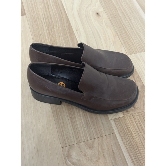 Franco Sarto Bocca Block Heel Loafers In Brown Size 8.5M - Picture 1 of 9
